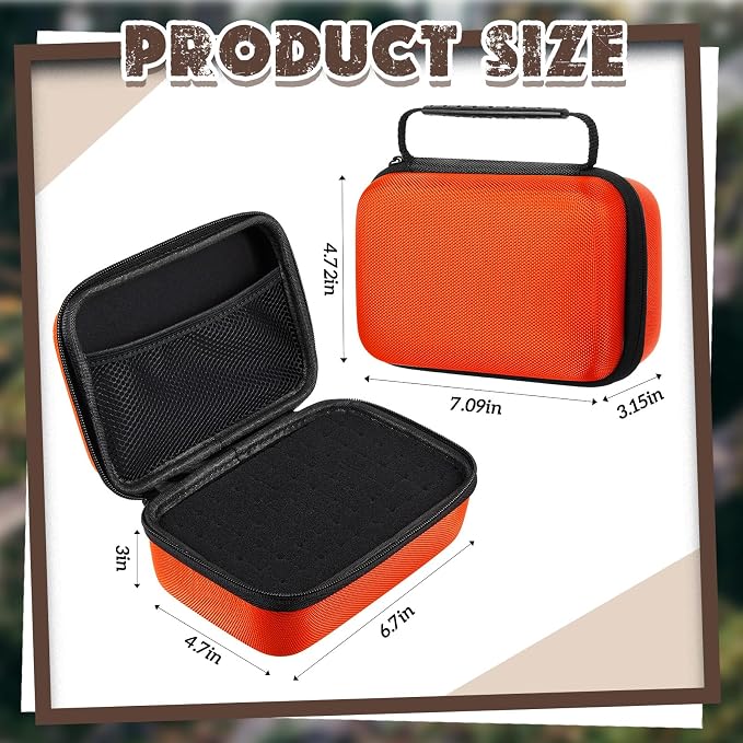 Relaxweex Hard Case with Foam, 7.1 X 4.7 X 3.1 Inch, Orange | EVA Waterproof Shockproof Case, Customizable Foam for Camera Electronics Instruments, Digital Products, with Knife - Image 2