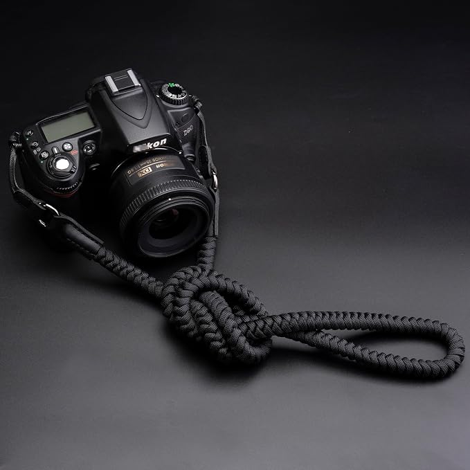 VKO Camera Strap,Quick Release Camera Shoulder Strap | Paracord Woven Portable Camera Neck Strap, for SLR DSLR Digital Mirrorless Camera(Black) - Image 5