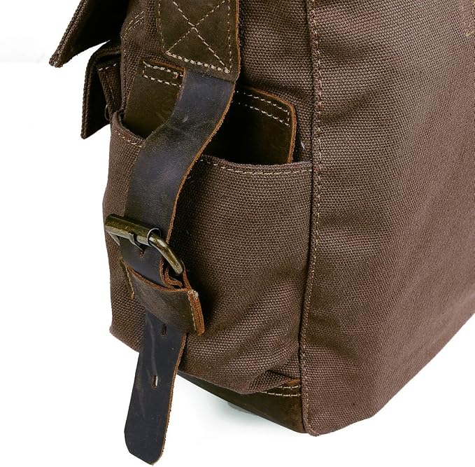 Men's Lightweight Vintage Waterproof Canvas DSLR SLR Shockproof Camera Shoulder Messenger Bag Sling Bag - Image 7