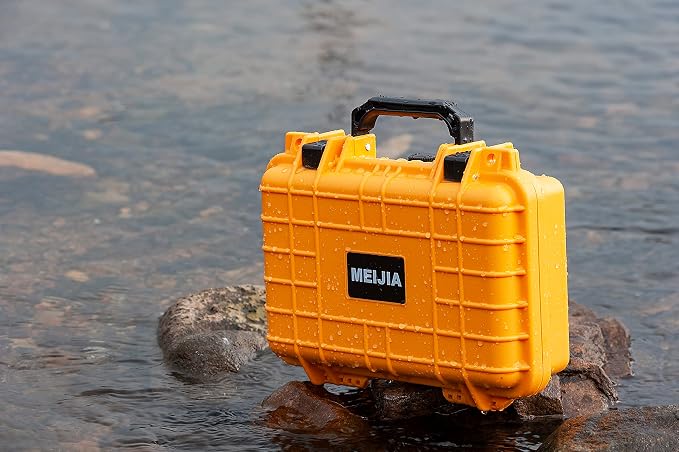 MEIJIA Portable All Weather Waterproof Protective Hard Case, Small Camera Case,Dry Case with Customizable Foam,Fit Use of Drones, Camera,Equipments, 11.65 ”x8.35”x3.78” - Image 9