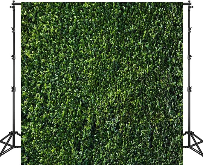 Nature Spring 3D Green Leaves Theme Photo Background Wedding Birthday Party Newborn Baby Shower Photography Backdrops Zoo Decor Shoot Props Bannner (8x8 FT) - Image 3