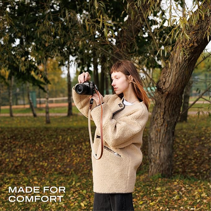 Slim Leather Camera Strap with Quick Release, Neck, Shoulder Strap - Image 6