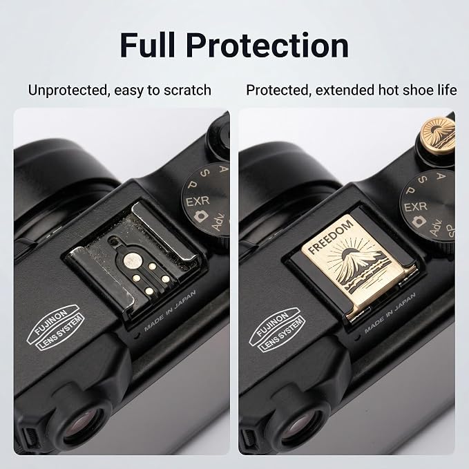 Mountain Sunrise Metal Hot Shoe Cover for Fujifilm X100VI XT50 XT30III | Brass alloy hot shoe cover dust-proof scratch-resistant For Fujifilm XT5 XT4 XT3 XT30III X100VI X-E4 X-E3 For Nikon - Image 3