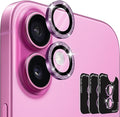 Orzero (3 Sets) Camera Lens Protector Compatible for iPhone 17 6.3”/16 6.1”/16 Plus 6.7“, Protector de Cámera Bling One-Step Installation Individual Metal Ring Case Friendly - Pink by JumpIntoOrzeroLet%E2%80%99sExploreLikeNeverBefore