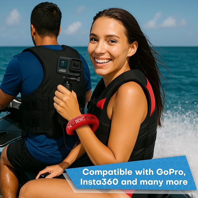 Nordic Flash Waterproof Phone & Camera Float Wrist Strap for Underwater | Waterproof Float Strap Compatible with GoPro Hero 13, Insta360 X4, DJI Action 5 Pro, iPhone, OM System TG-7 & Kodak WPZ2 - Image 4