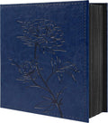 Vienrose 4x6 Photo Album Holds 800 Photos Vegan Leather Beige | Vertical horizontal pockets, Dark Blue, Large capacity, Family Wedding Baby Travel by Vienrose