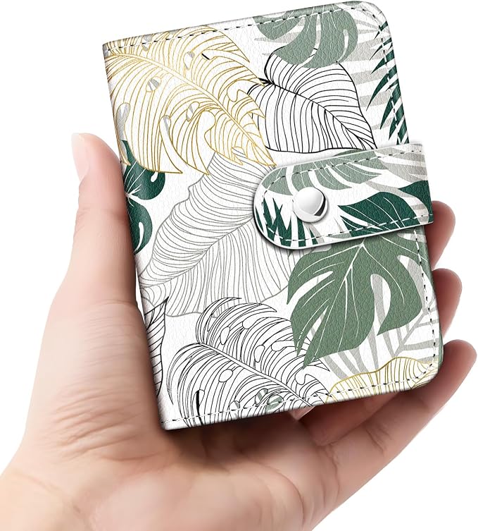 Tropical Plants Small Photos Album for 2x3 Inch Films, 56 Pockets | Mini Cute Picture Book, Wallet Size, for Polaroid Fujifilm Instax Mini Instant Camera Printer, Kpop Photocard Binder Holders by Lebrocoli