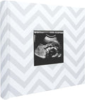 Pearhead Baby Photo Album for Baby Girl or Baby Boy, Gender-Neutral, Baby Memory Book Keepsake, Baby Shower, New and Expecting Parents, Gray Chevron by Pearhead