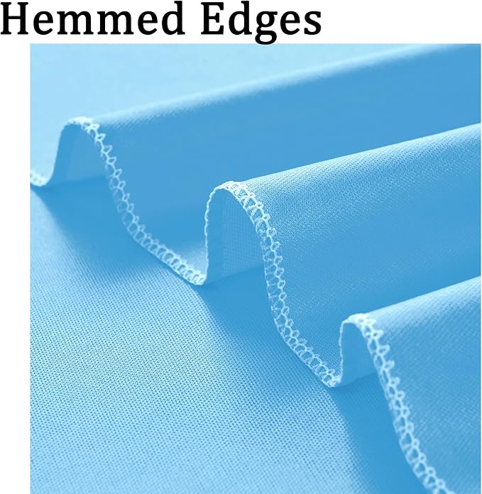 10ft x 10ft Wrinkle Free Baby Blue Backdrop Curtain for Parties, Polyester Blue Photo Backdrop Drapes 2 Panels 5x10ft for Wedding Party Photography Background Baby Shower Birthday Decor - Image 5