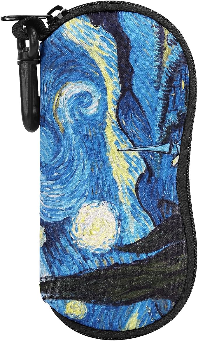 MoKo Sunglasses Soft Case Ultra Light Neoprene Zipper Eyeglass Case for Men Women by MoKo
