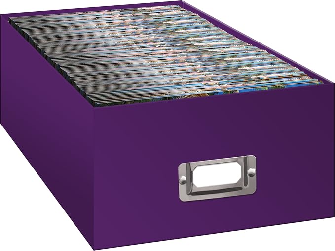 Pioneer B-1 Photo/Video Storage Box - Holds over 1,100 Photos up to 4x6" or 10 VHS Videos, Solid Color: Bright Purple. (Pack of 4) - Image 3