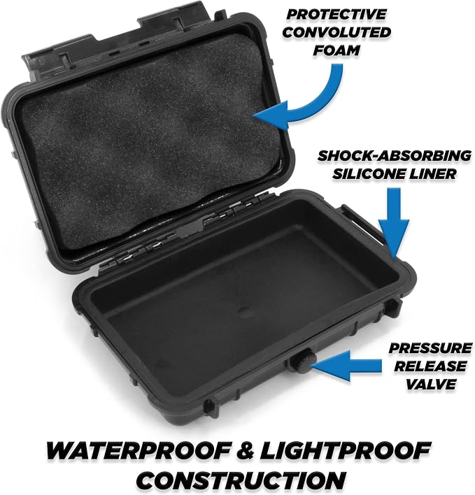 CASEMATIX Hard Shell 35mm Film Case - 7" Waterproof & Lightproof Holder for up to 12 x 35mm or 8 x 120 Film Rolls, Travel Container - Image 4