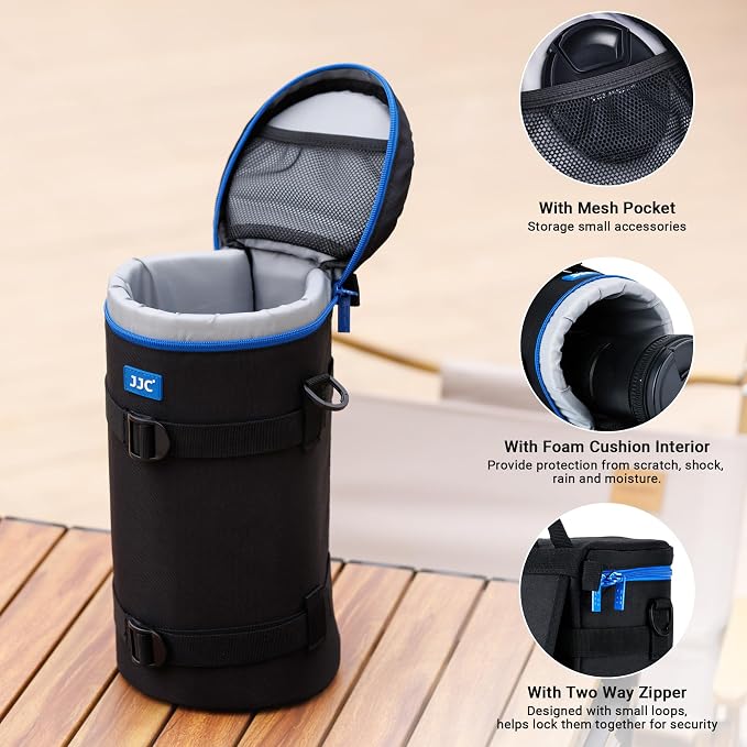 Large Camera Lens Case for Sigma 150-600mm C & Nikon 200-500 Below 5x11.4'' | Deluxe Camera Lens Carrying Bag for Tamron SP 150-600mm f/5-6.3 Di VC USD G2,RF 800mm f/11 IS STM, JBL Xtreme and Lenses - Image 6