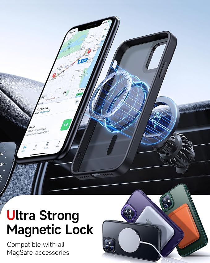 LeYi for iPhone-11 Phone Case with Screen Protector X2 + Camera Cover X2, Compatible with MagSafe Magnetic Funda para i Phone 11case Military Grade Protective Women Men Cases ipone 11, Black - Image 5