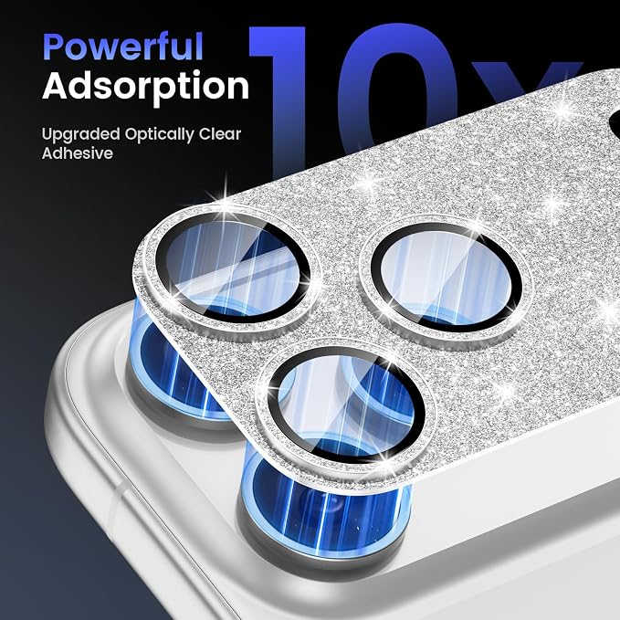 Tensea for iPhone 17 Pro Camera Lens Protector Bling | Metal Aluminum Alloy Tempered Glass Cover Camera Screen Protector Accessories, Case Friendly - Image 4