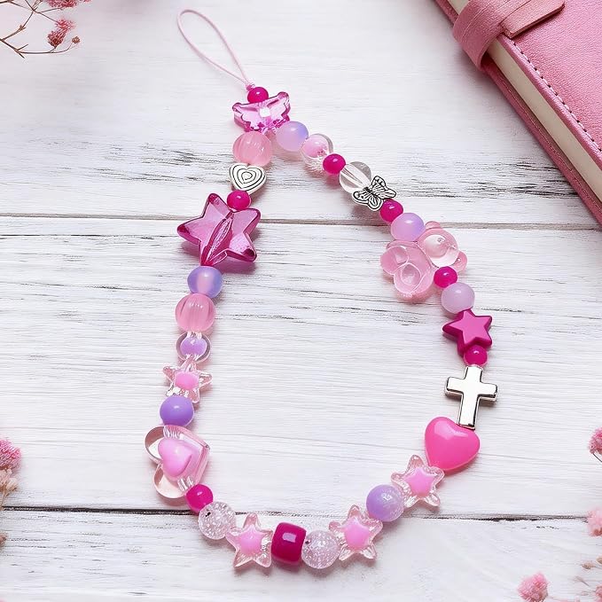 Beaded Camera Wrist Strap Cute Digital Camera Charm Lanyard, Phone Wristlet Charms, Phone Chain for Camera - Image 3