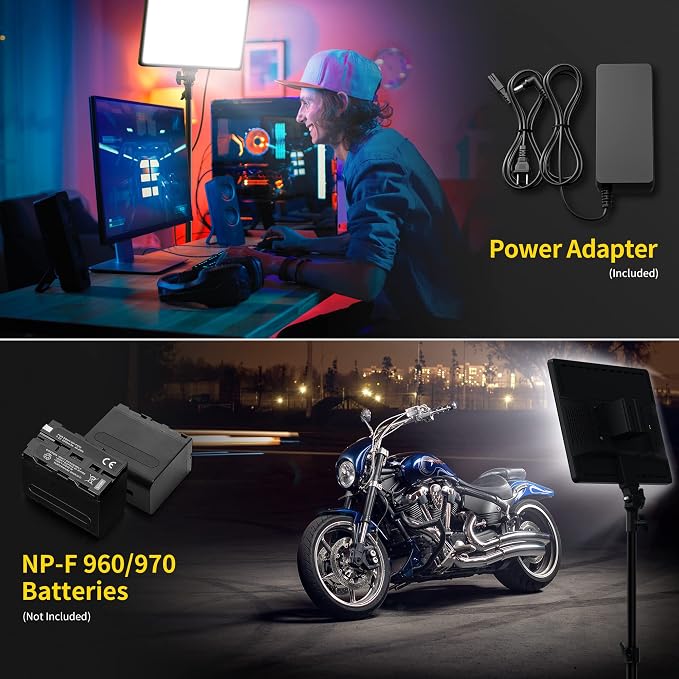 18" 45W Bi-Color LED Video Light Panel with 2.4G Magnetic Remote | CRI 97+ 3200K-5600K Ultra Thin Photography Key Lighting for for Game/YouTube/Zoom/Photography/Studio - Image 7
