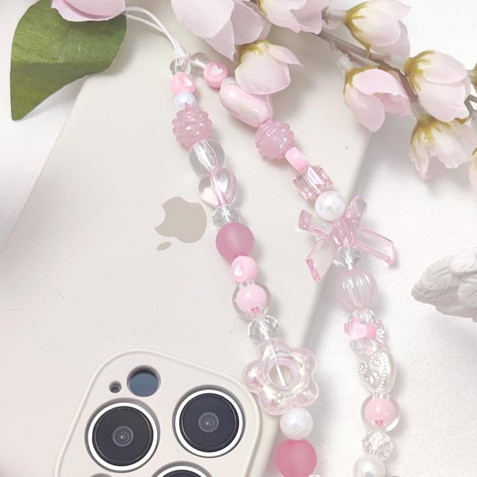 cioatu Phone Charms Cute Cherry Butterfly Cell Phone Lanyard Strap Wrist Strap for Bag Airpods Camera Pendants Decor - Image 6