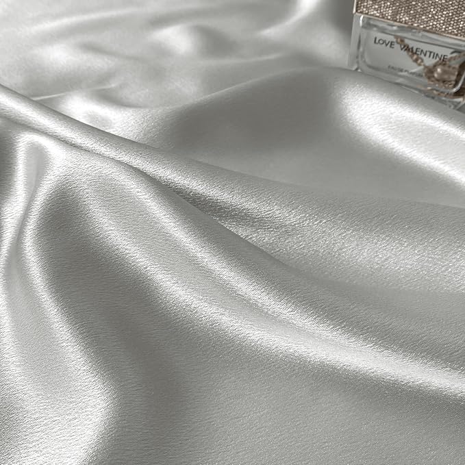 RUDONG M Satin Photography Backdrop, Grey, 3.3x2.5ft | Wrinkle-Free, Silky Fabric, For Jewelry/Cosmetics/Flat Lay/Studio, 100x75cm - Image 7