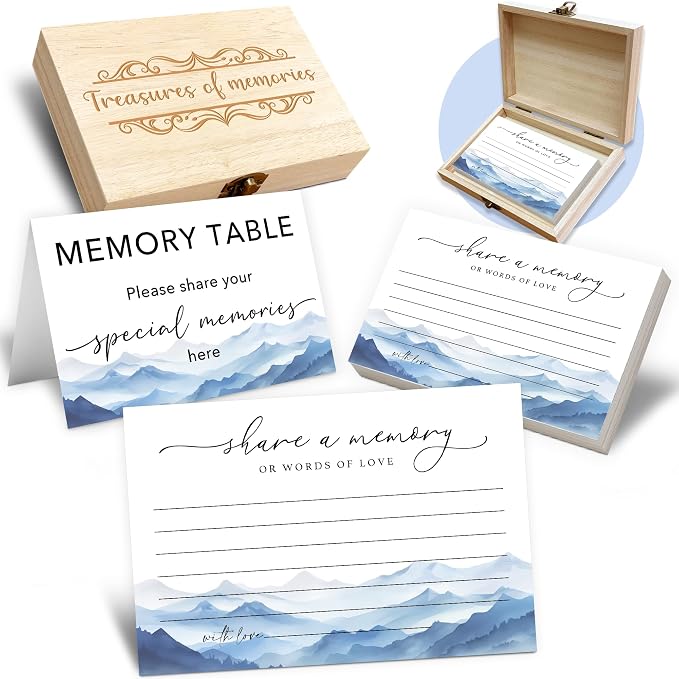 Share A Memory Card for Celebration Of Life - 50 Pcs Memorial Cards, Memory Box for Graduation Wedding, Funeral Keepsake for Celebration Of Life Decorations -A05 by BHTPNG