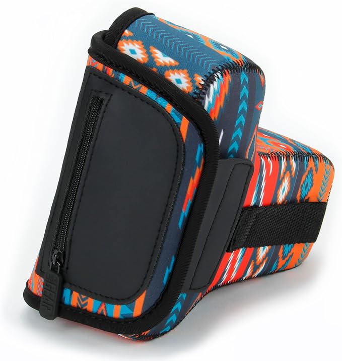 USA Gear Camera Sleeve (Medium) for Compact SLRs Compatible with Canon EOS R100 Nikon Z30 Sony ZV-E10, and more - Padded Neoprene DSLR Case with Zipper Accessory Pocket & Belt Loop (Southwest) - Image 7