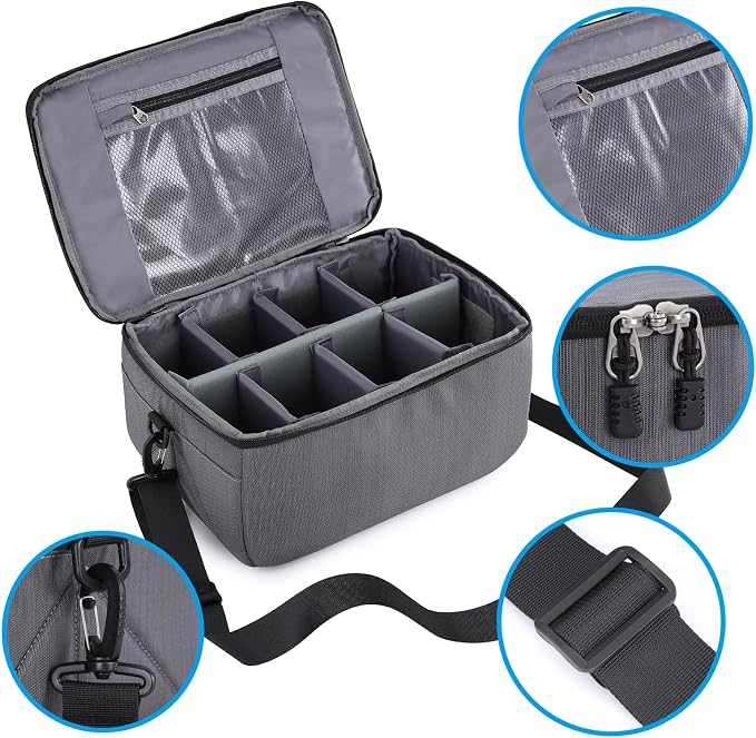 Koolertron Dslr Camera Insert Bag Purse Universal Liner Lens Pouch Partition Protective Cover Waterproof Sleeve for Cannon/Nikon/Sony (Grey) - Image 5