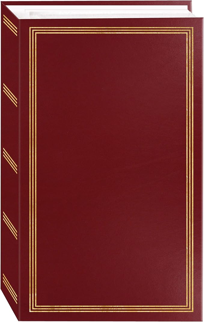 3-ring pocket BURGUNDY album for 504 photos - 4"X6" by PioneerPhotoAlbums