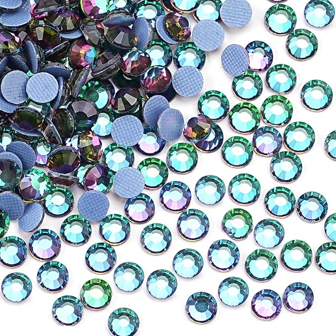 Jollin Hotfix Rhinestones Flatback Crystal Gems 6.4mm SS30, Green Blaze | 288pcs Hot Fix Crystals Glass Rhinestones for Bedazzling, Crafting, Clothes, Shoes & Accessories DIY Decoration - Image 2