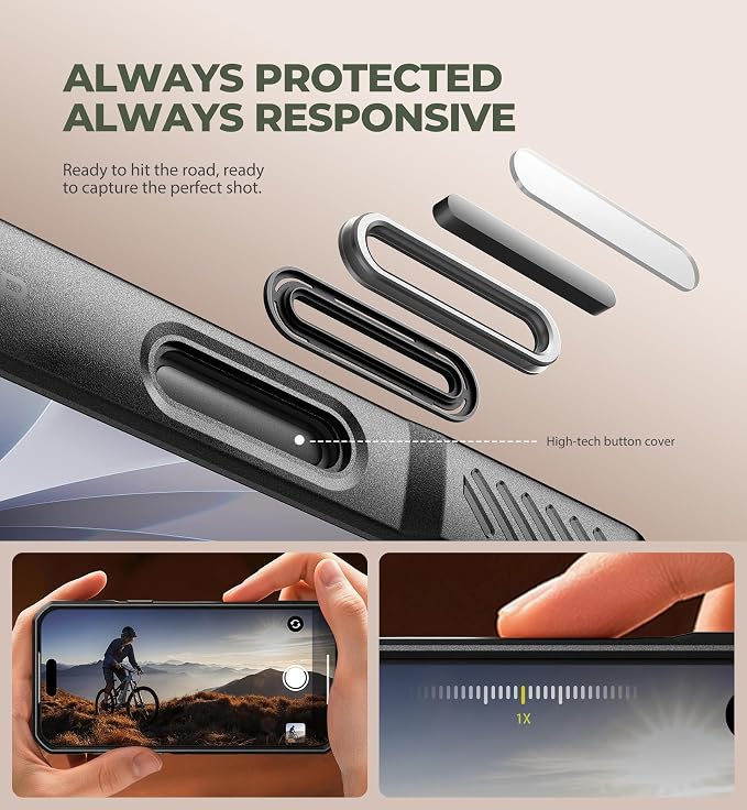 Dexnor for iPhone 17 Case with Slide Camera Cover & Adjustable Kickstand, Compatible with MagSafe, Rugged Shockproof Bumper Cases Heavy-Duty Magnetic Protective Cover,6.3 inch,Black - Image 5