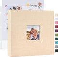 Mublalbum 12x12 Inch 3 Ring DIY Scrapbook Photo Album 40 Pages, Beige | 3 Ring Binder Scrapbook, Linen Cover, 20 Plastic Sleeves 40 Pages, Memory Book for Wedding, Baby, Family, DIY Projects by Mublalbum