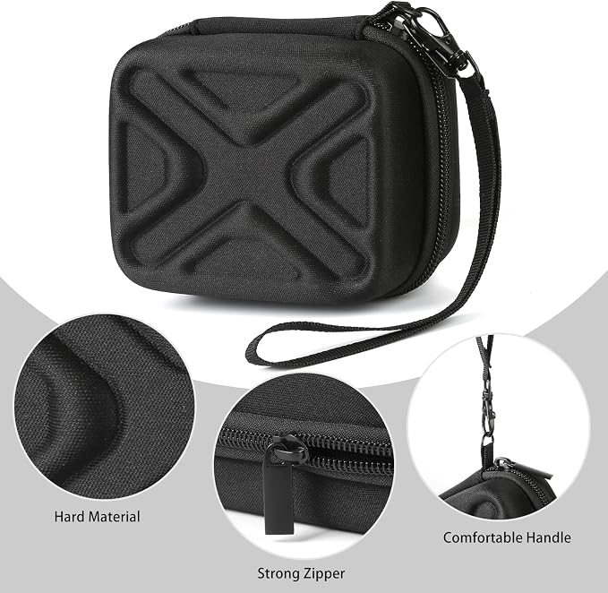 Digital Camera Case for AbergBest 21 Mega Pixels 2.7" LCD Rechargeable HD/Kodak Pixpro/Canon PowerShot ELPH 180/190/Sony DSCW800/DSCW830 Cameras, Travel Carrying Protective Case for Camera- Black - Image 4