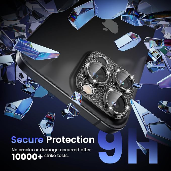 Tensea for iPhone 15 Pro Max/iPhone 15 Pro Camera Lens Protector Bling | Metal Aluminum Alloy Tempered Glass Cover Camera Screen Protector Accessories, Case Friendly - Image 4