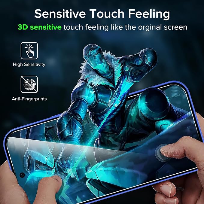 ivoler Screen Protector for Google Pixel 10a 6.3" Tempered Glass 3-Pack | Fingerprint Unlock Compatible, 9H Hardness, Bubble Free, Easy Install Frame for Pixel 10a - Image 7