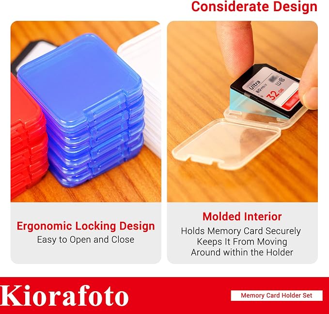 24PCS Multi-Color Clear Plastic SD Card Case Holder(NOT Include Any Cards) | with Labels,Transparent,Standard Memory Card Case Box Storage Organizer,for 24 SD SDXC SDHC Cards - Image 5