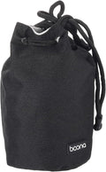 PATIKIL Soft Drawstring Lens Case, Lens Pouch Bag with Cotton Pad 3.9" OD Thick Fleece Cloth Camera Lens Bag for SLR Lens Water Cups, Black by PATIKIL