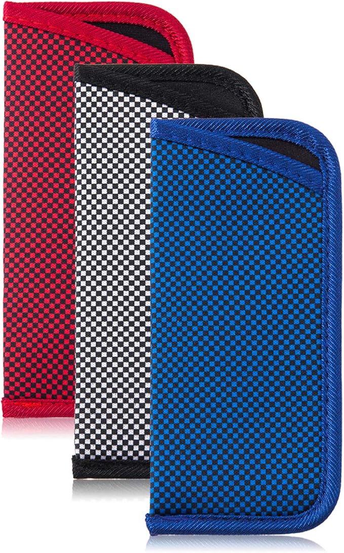 TRIUMPH VISION 3 Pack Reading Glasses Pouch Soft Case Eyeglass Sleeve Slim | Alternative to Bulky Case in bag, Lightweight Lined Padded Protect Optical lens Slip in, Cute Pattern Portable for Daily Use by TRIUMPHVISION