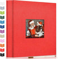 Artfeel Photo Album Self Adhesive Scrapbook Album for 3x5 4x6 5x7 8x10 Pictures,120 Pages Linen Cover with Display Window DIY Photo Book,Ideal Gifts for Family Travel Wedding Baby by Artfeel