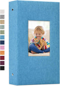 Vienrose 4x6 Photo Album,300 Pockets,Linen Cover with Window,Sky Blue | Linen Hardcover, Slip In Photo Book, Family Memory Album, Travel Keepsake by Vienrose