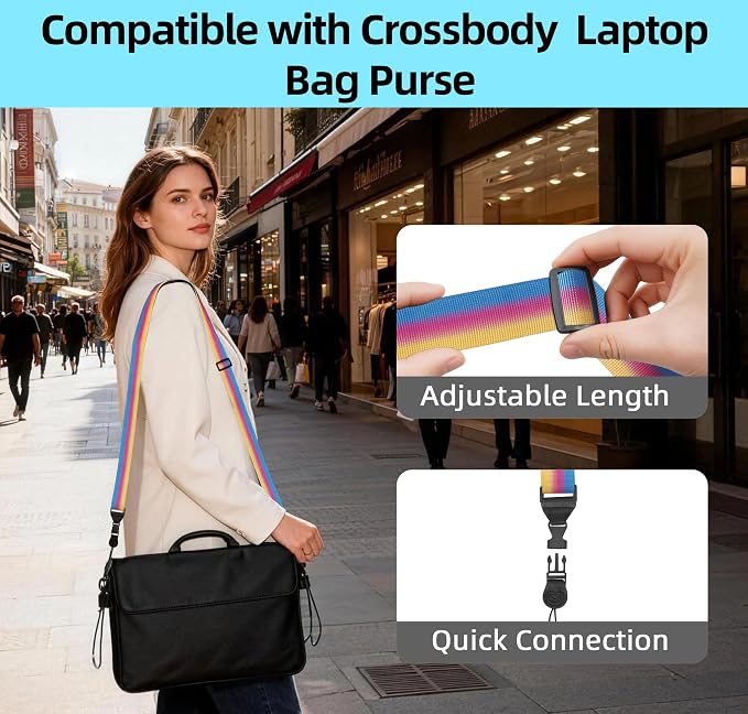 3 Pack Adjustable Shoulder Strap, iPad Strap Nylon Neck Lanyard | for iPad/Samsung Tablet Case,Camera Binocular Crossbody Laptop Luggage Bag - Image 7