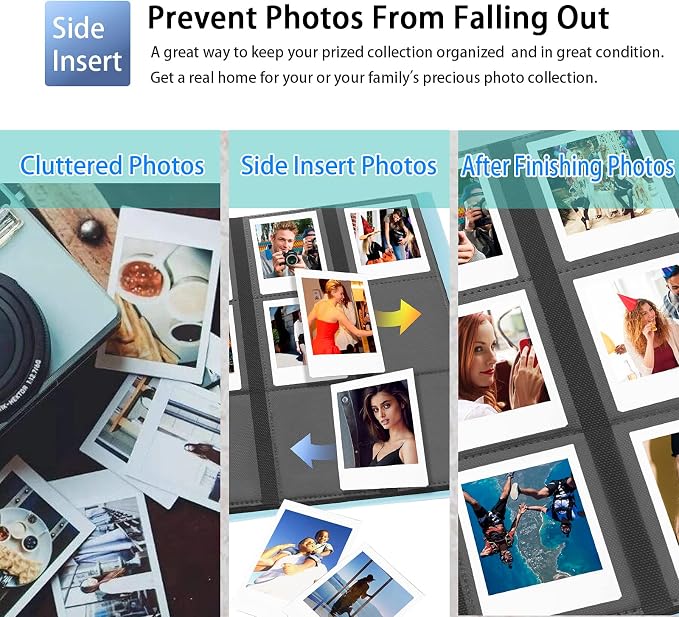 432-Pocket Photo Album For Polaroid 2x3 In Photos Instant Camera | Fit Fujifilm Instax Mini Series, Evo, Liplay Instant Cameras, Photo Book For Birthday, Anniversary, Families Memories, Blue - Image 7