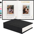 Instax Mini Photo Album with Writing Space, Linen Cover, Black | Compatible with 2x3 inch & Polaroid Pictures, 28 Recessed Clear Pockets, Wedding Guest Book and Family Memories by Unknown