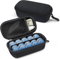 WOMACO Daily Contact Lens Case, Hard Shell Portable Contact Lens Travel Box for Disposable Daily Lenses, Left Right Separated Contact Lens Storage Organizer with Mesh Pocket (Black, for 40 pieces) by WOMACO