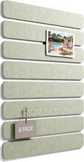 Fluxynara 13" x 2" Felt Wall Panels, Sage | 8-Pack Includes 50 Push Pins and Adhesive Tabs for Photos, Notes and Decor in Bedroom Doors, Home Office or Studios by FLUXYNARA