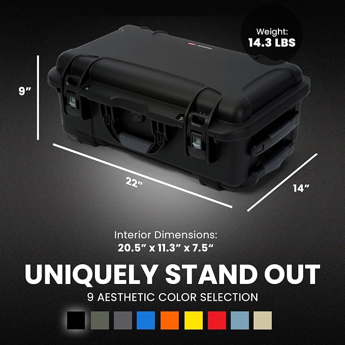 NANUK 935 Hard Case for Camera & Lenses with Padded Divider – Waterproof Equipment Case with Wheels, 22” x 14” x 9” – Dustproof, Impact Resistant, Carry-On Approved for Most Airlines – Black | 22' x 14' x 9' - Dustproof, Padded Divider - Waterproof Equ... - Image 6