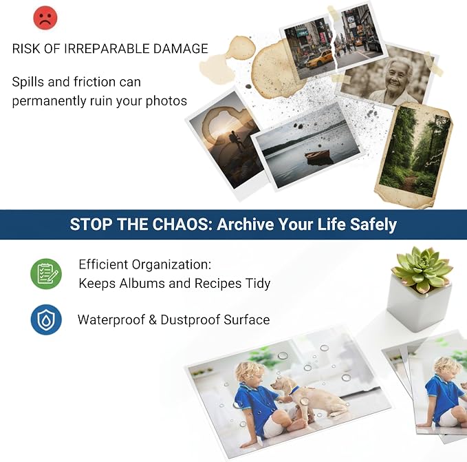 6x9 Photo Sleeves 100 Pcs, Acid-Free Archival Quality - Crystal Clear Photo Storage Protectors for 8'' Pictures & Art Prints, Standard A5 Paper & Statement (Half Letter) Documents, Family Albums - Image 4