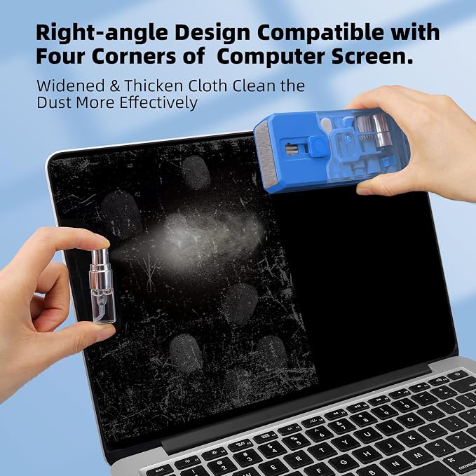 Keyboard Cleaner & Laptop Cleaning Kit, All-in-1 for Computer PC, SkyBlue | Electronics Deep Cleaning Reusable Brush Tool, Screen-Safe Spray, for iPhone iPad Macbook Airpod Camera, Gaming Accessories - Image 3