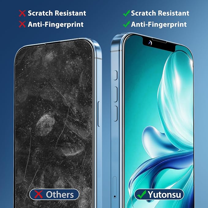 2 Pack Tempered Glass Screen Protector for iPhone 13 Pro Max | with 2 Pack Camera Lens Protector, Anti Scratch, Bubble Free, Case Friendly - Image 4