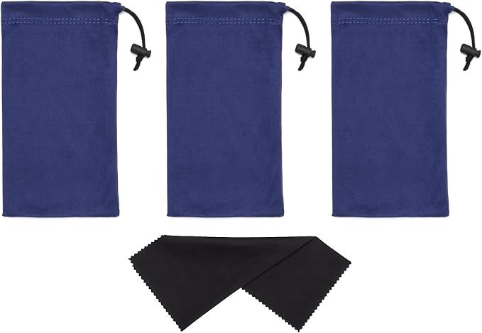Premium Quality Microfiber Sunglasses Pouch With Spring Fastener - Image 2