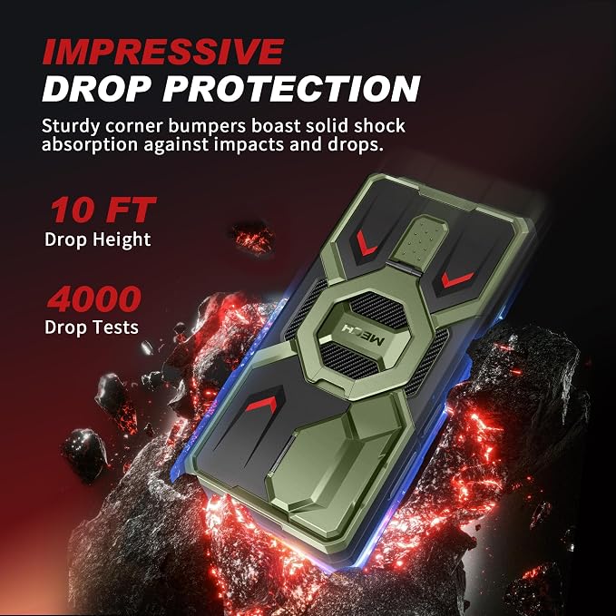 TONGATE Magnetic Stand for Samsung Galaxy S26 Ultra Case, Compatible with Magsafe, [Camera Cover & 2 Front Frames][Military Drop Protection] S26 Ultra Case Built-in Screen Protector & Belt Clip, Olive - Image 7