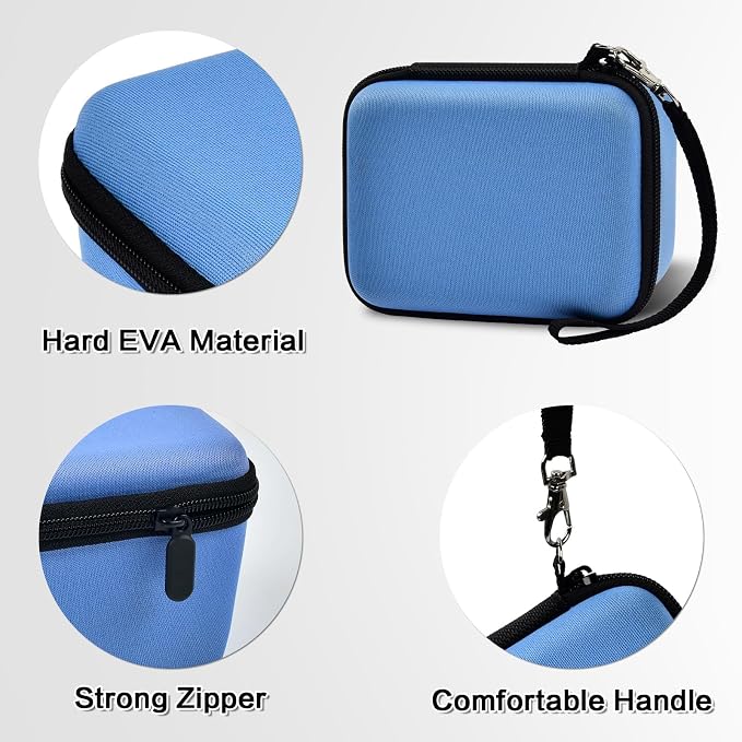 Comecase Vlogging Camera Case for Duluvulu/for VJIANGER 4K Digital Cameras | Mesh Pocket for Charging Cables and Batteries, Travel Storage for Vloggers, Parties and Camping (Blue) - Case Only - Image 3